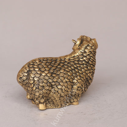 Brass Sheep Figurine
