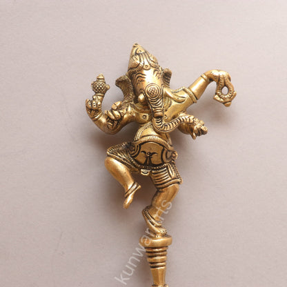 Brass Ganesh Pooja Spoon (Panchpatra Achmani / Aarti Spoon)