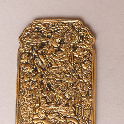 Handcrafted Brass Hair Comb Engraved Design