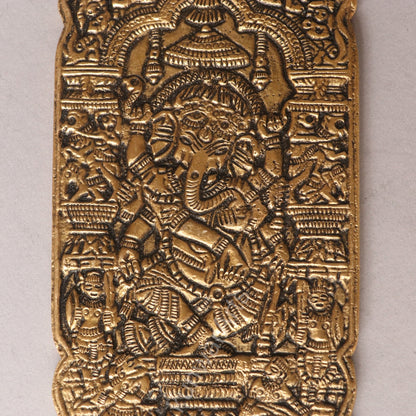 Handcrafted Brass Hair Comb Engraved Design