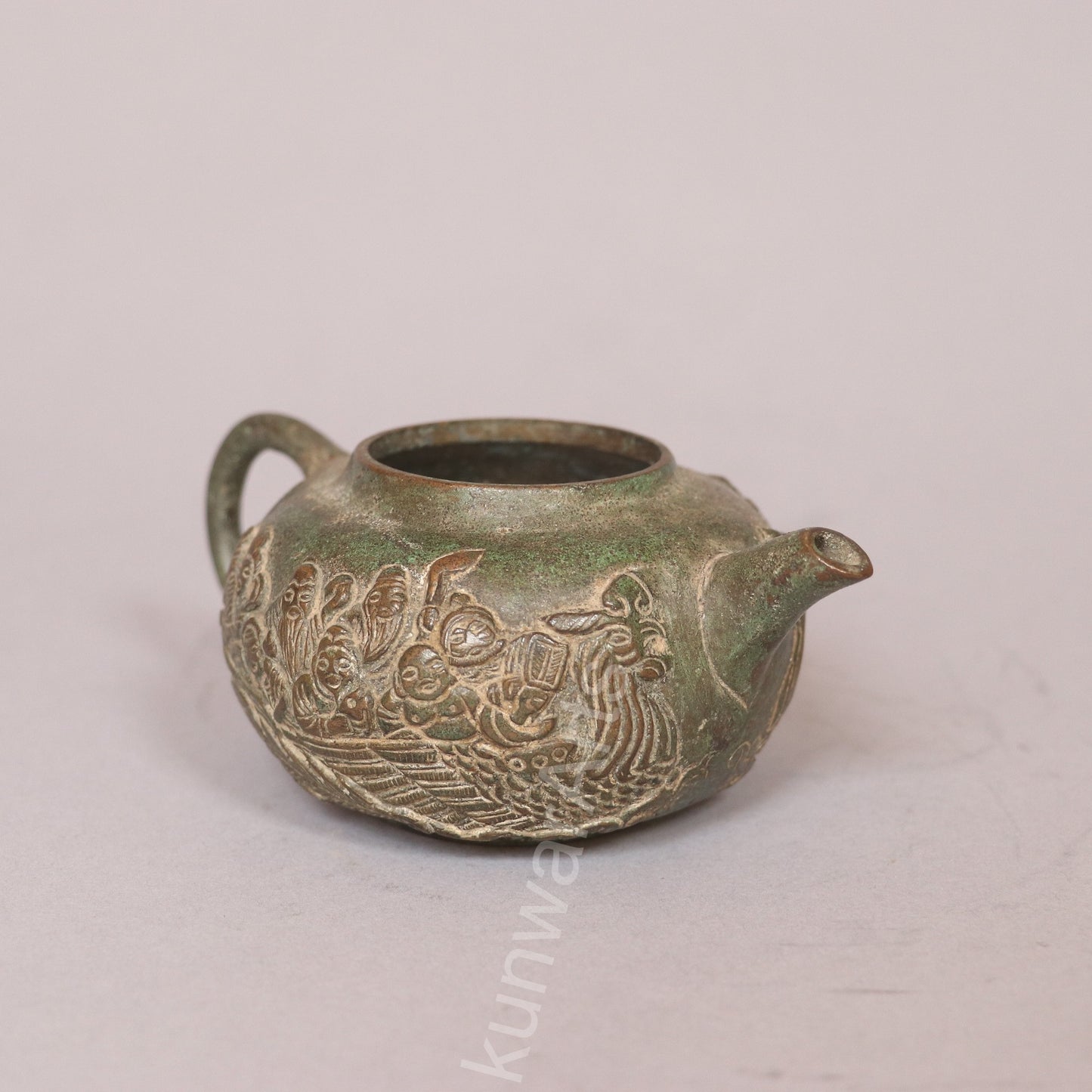 Vintage Handcrafted Brass Tea Kettle