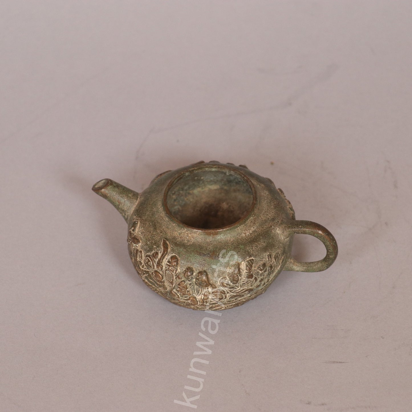 Vintage Handcrafted Brass Tea Kettle