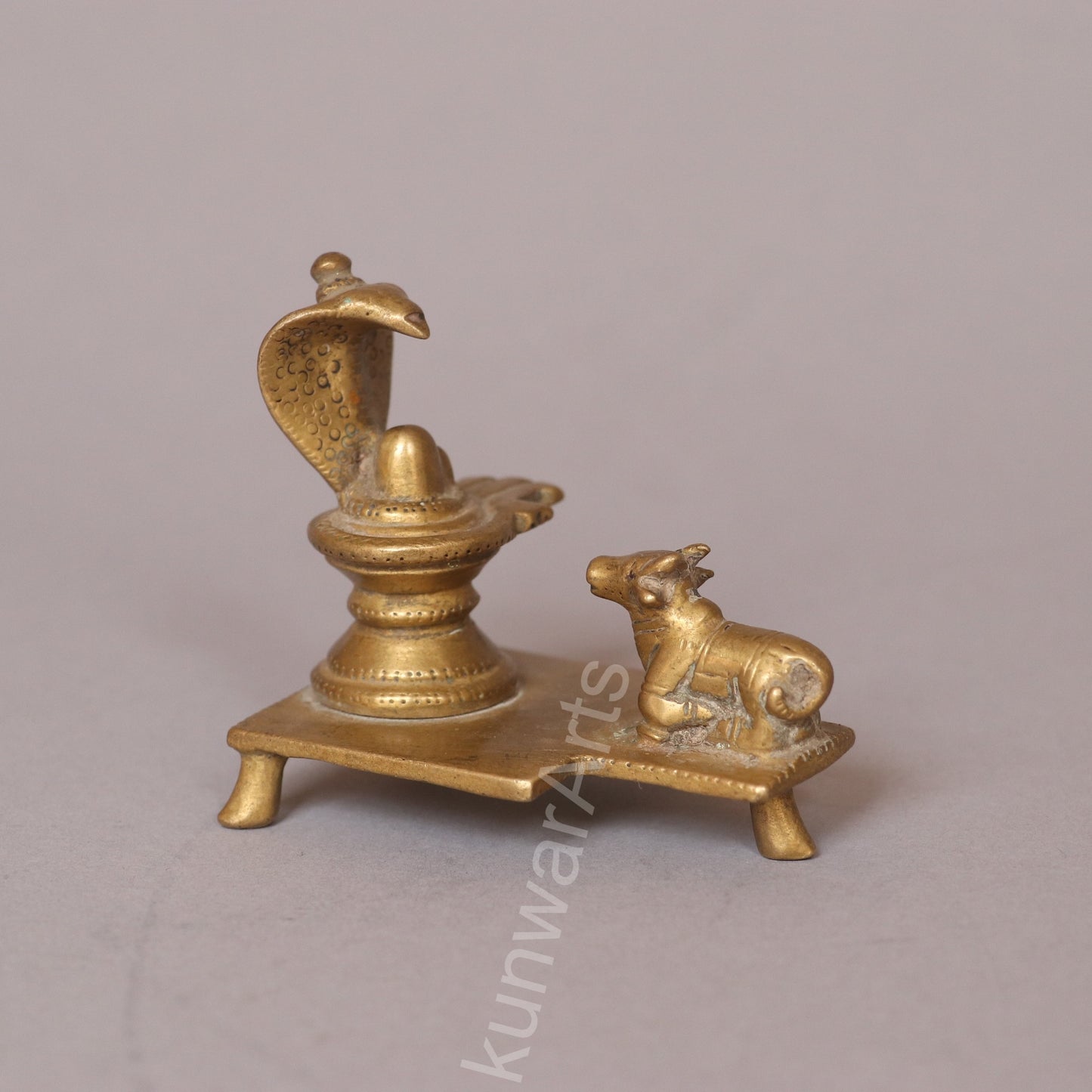 Brass Shiva Lingam and Nandi Idol