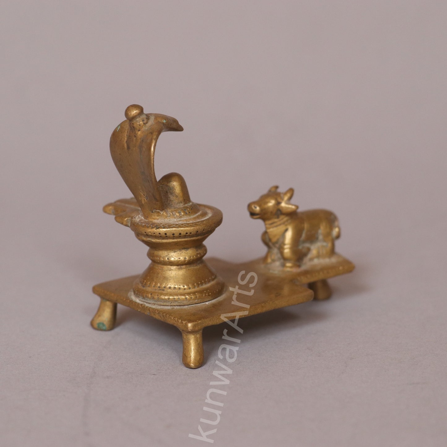 Brass Shiva Lingam and Nandi Idol