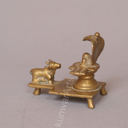 Brass Shiva Lingam and Nandi Idol