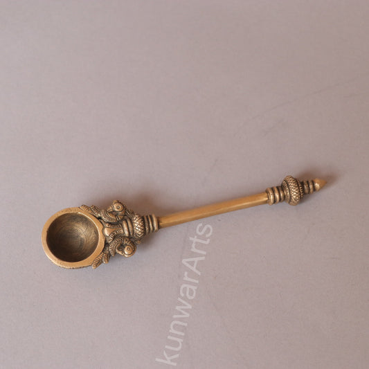 Brass Pooja Spoon (Panchpatra Achmani / Aarti Spoon)