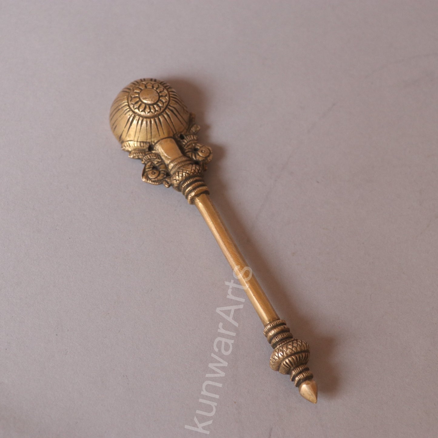 Brass Pooja Spoon (Panchpatra Achmani / Aarti Spoon)
