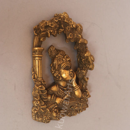 Brass Krishna Wall Hanging Décor