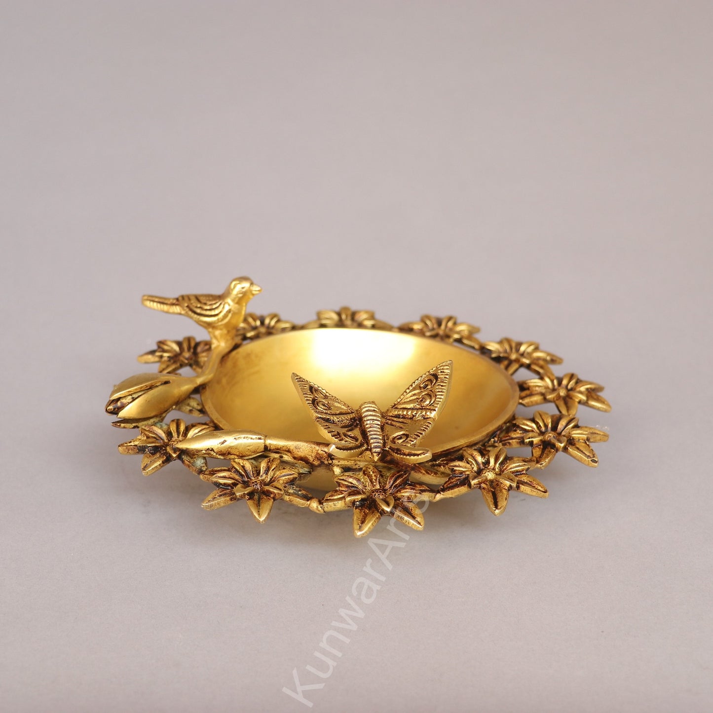 Brass Floral Decorative Urli