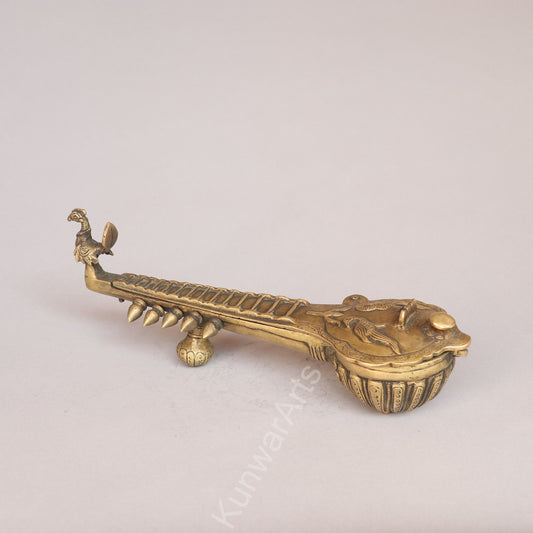 Handcrafted Brass Sitar – Traditional Indian Musical Instrument Décor