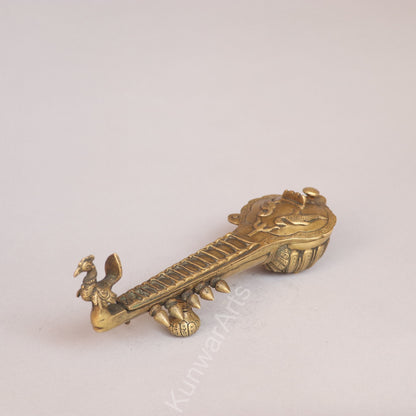 Handcrafted Brass Sitar – Traditional Indian Musical Instrument Décor