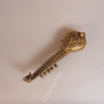 Handcrafted Brass Sitar – Traditional Indian Musical Instrument Décor