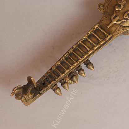 Handcrafted Brass Sitar – Traditional Indian Musical Instrument Décor