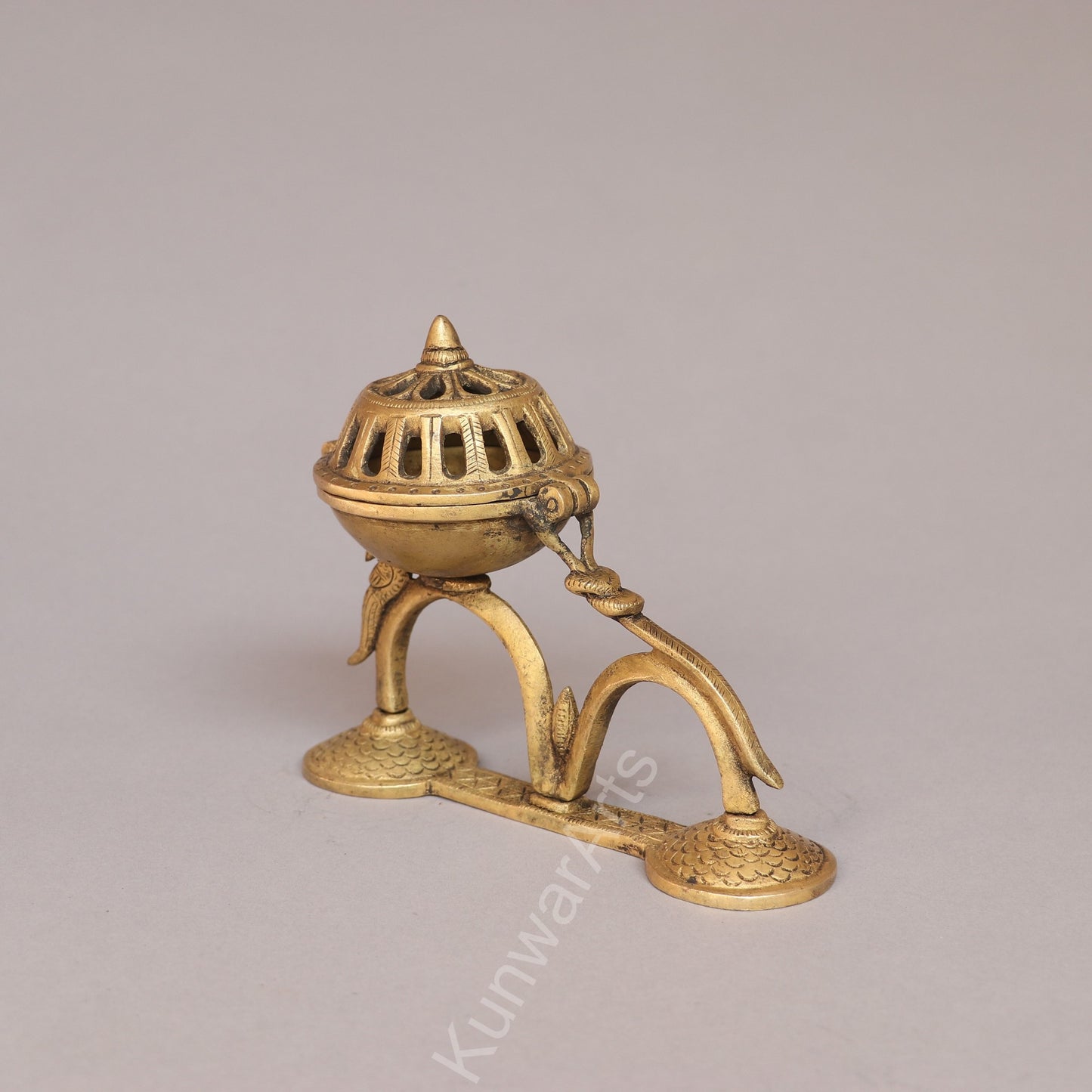 Decorative Brass Incense Burner Figurine