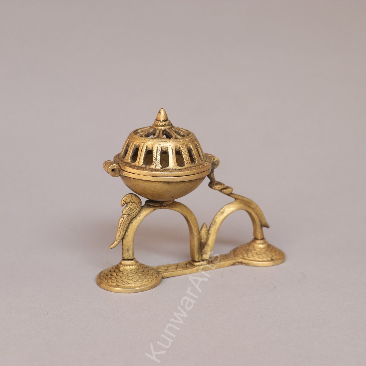 Decorative Brass Incense Burner Figurine