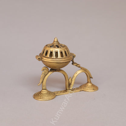 Decorative Brass Incense Burner Figurine
