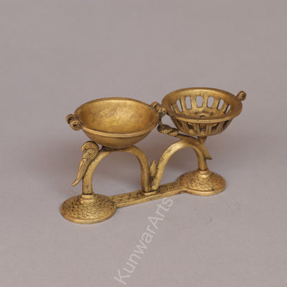 Decorative Brass Incense Burner Figurine