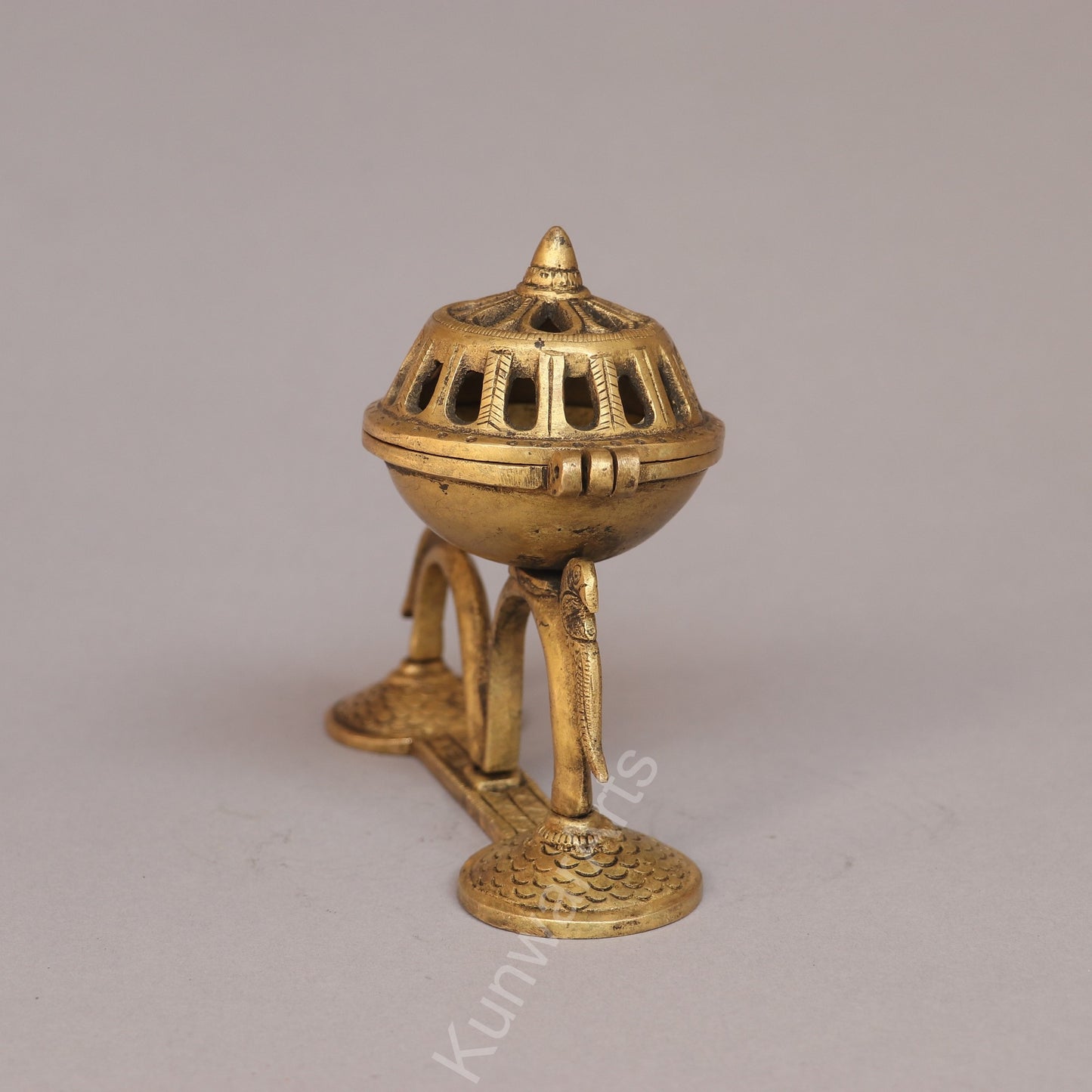 Decorative Brass Incense Burner Figurine