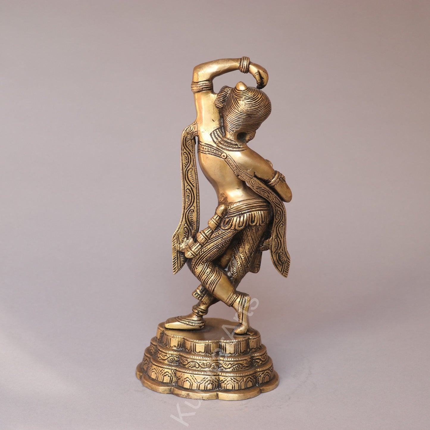 Brass Classical Dancing Lady Statue – Traditional Indian Art Décor