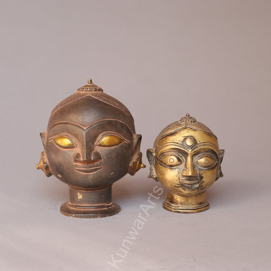 Brass Shiva Gauri Mukhlingam Decorative Head