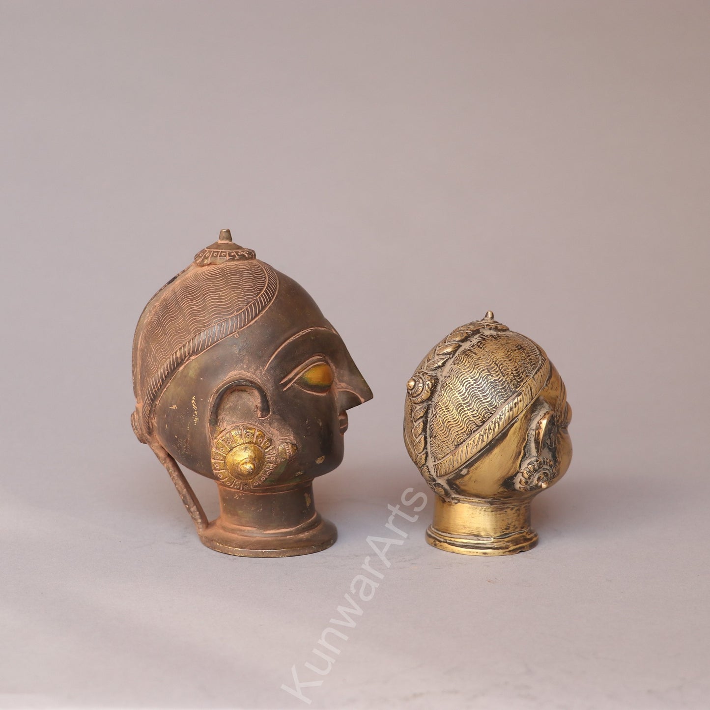Brass Shiva Gauri Mukhlingam Decorative Head