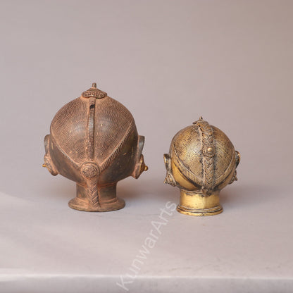 Brass Shiva Gauri Mukhlingam Decorative Head