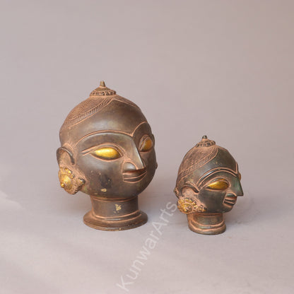 Shiva Gauri Mukhlingam Brass  Decorative Head