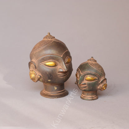 Shiva Gauri Mukhlingam Brass  Decorative Head