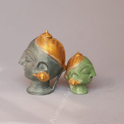 Shiva Gauri Mukhlingam Brass  Décor Head