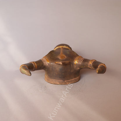 Brass Bull Mask Wall Hanging Décor Accent