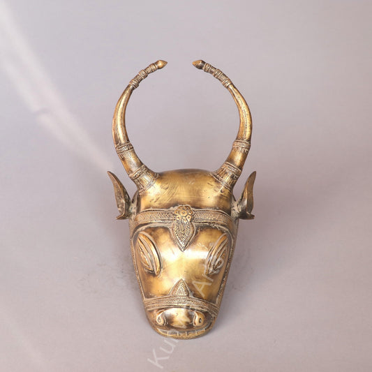 Decorative Wall Hanging Brass Bull Mask