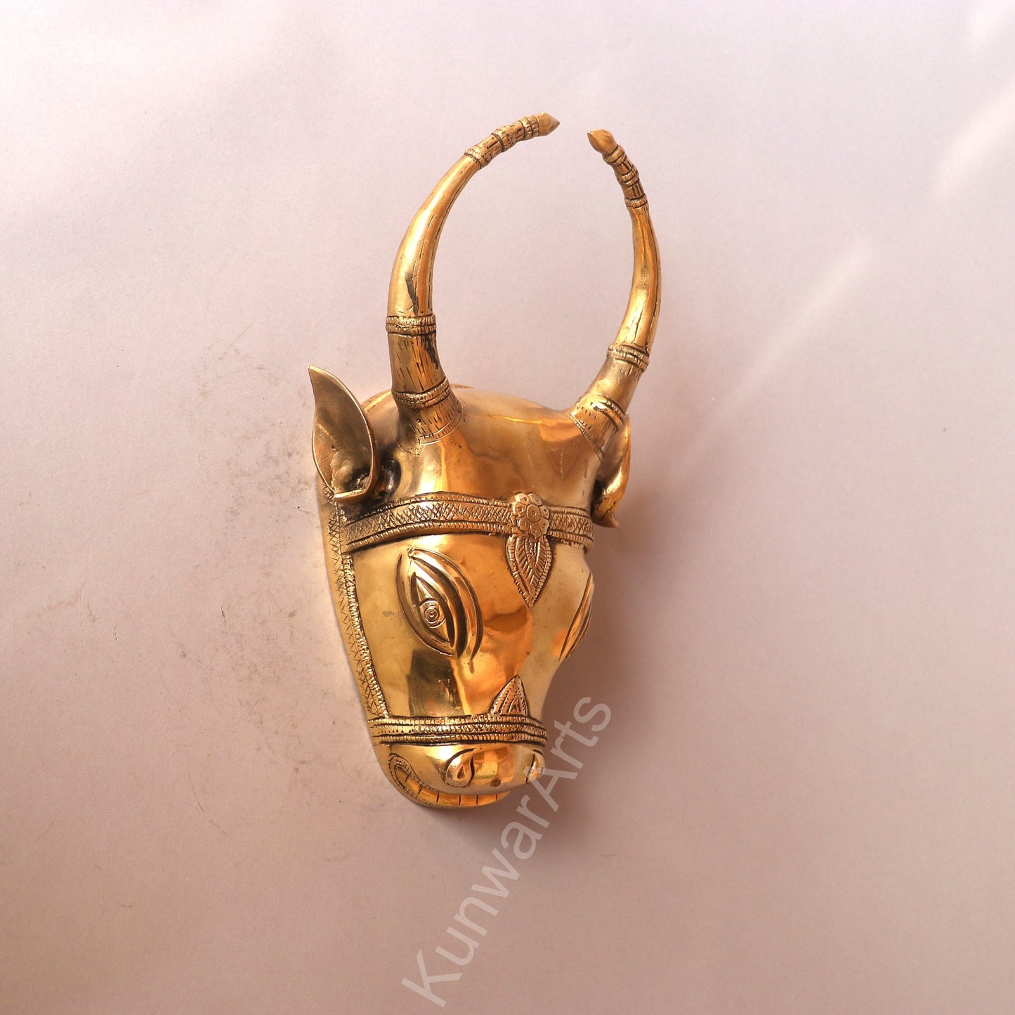Décor Wall Hanging Brass Bull Mask