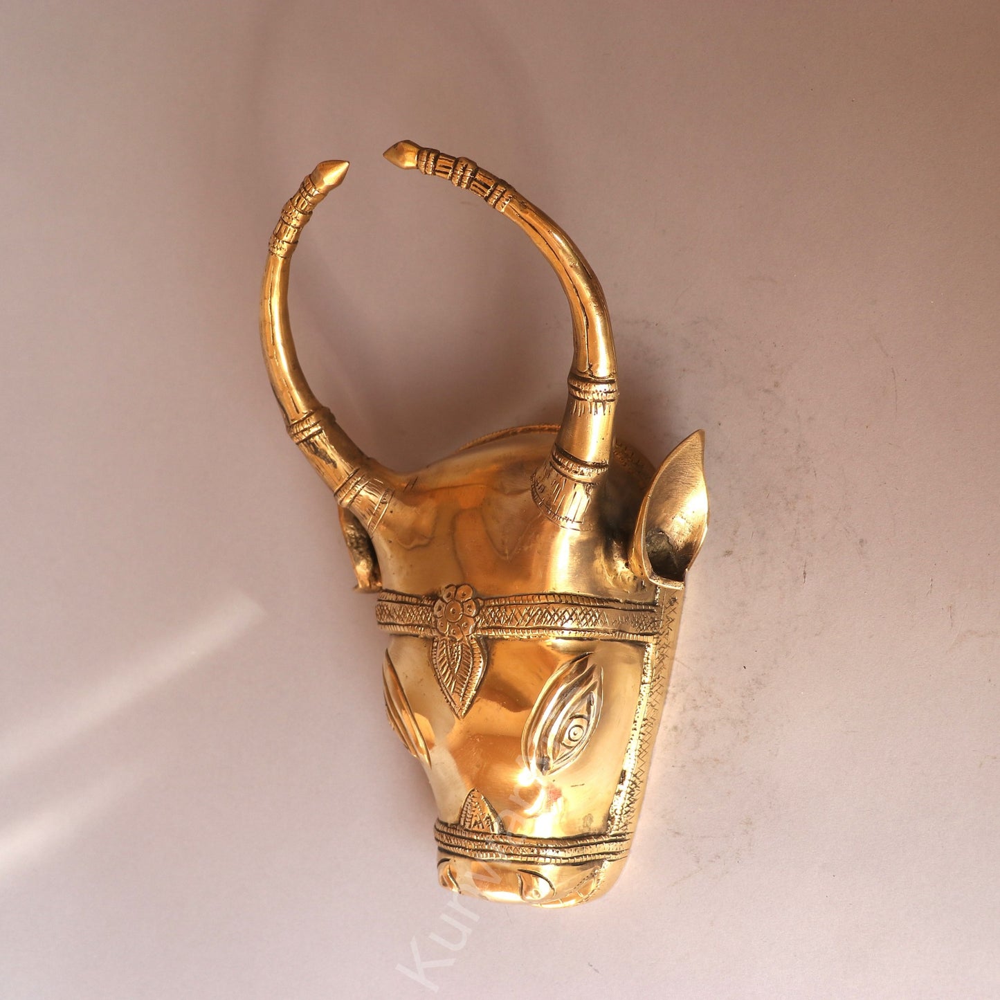Décor Wall Hanging Brass Bull Mask