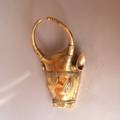 Décor Wall Hanging Brass Bull Mask