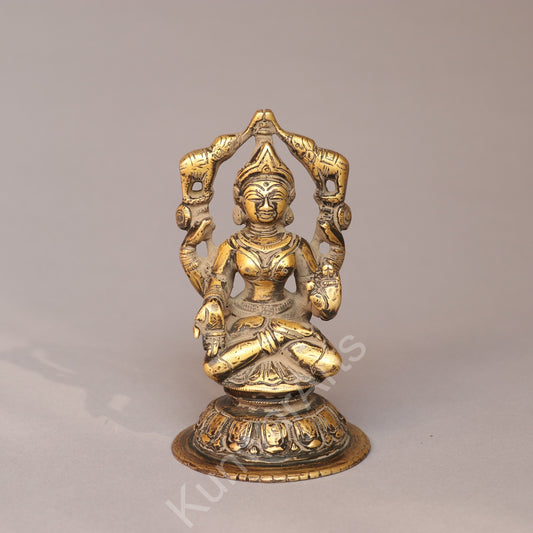 Brass Gaja Lakshmi Idol