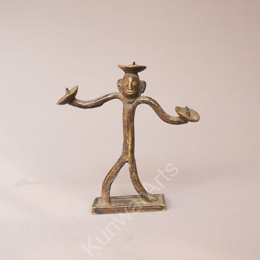 Brass Tribal Candle Stand