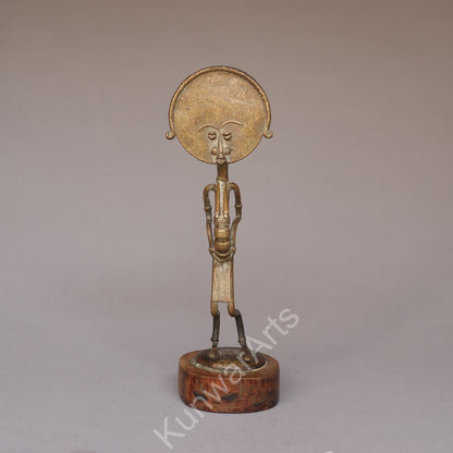 African Tribal Figure Sculpture – Bronze Decorative Artifact