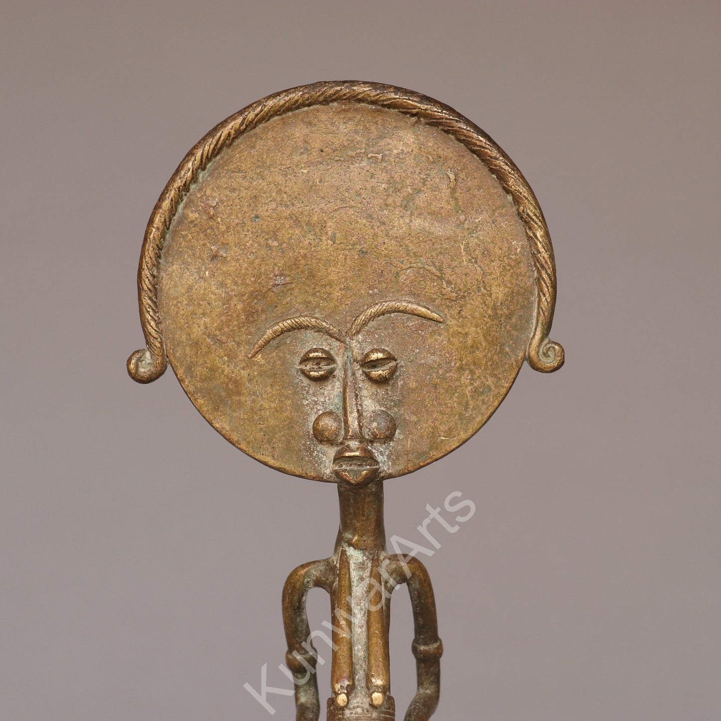 African Tribal Figure Sculpture – Bronze Decorative Artifact
