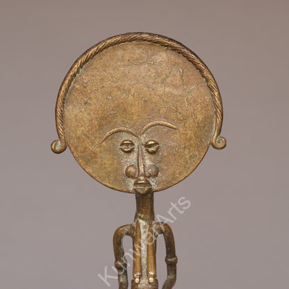 African Tribal Figure Sculpture – Bronze Decorative Artifact