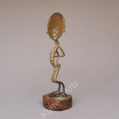 African Tribal Figure Sculpture – Bronze Decorative Artifact