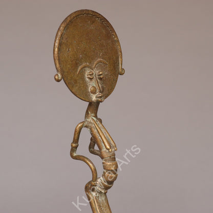 African Tribal Figure Sculpture – Bronze Decorative Artifact