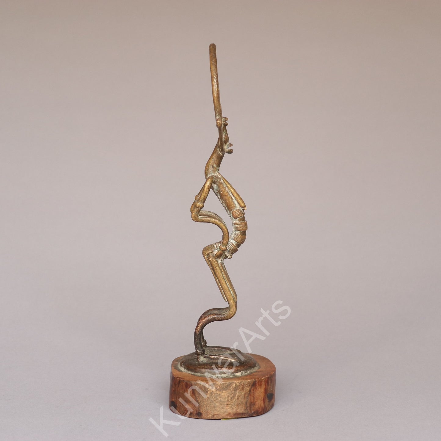 African Tribal Figure Sculpture – Bronze Decorative Artifact