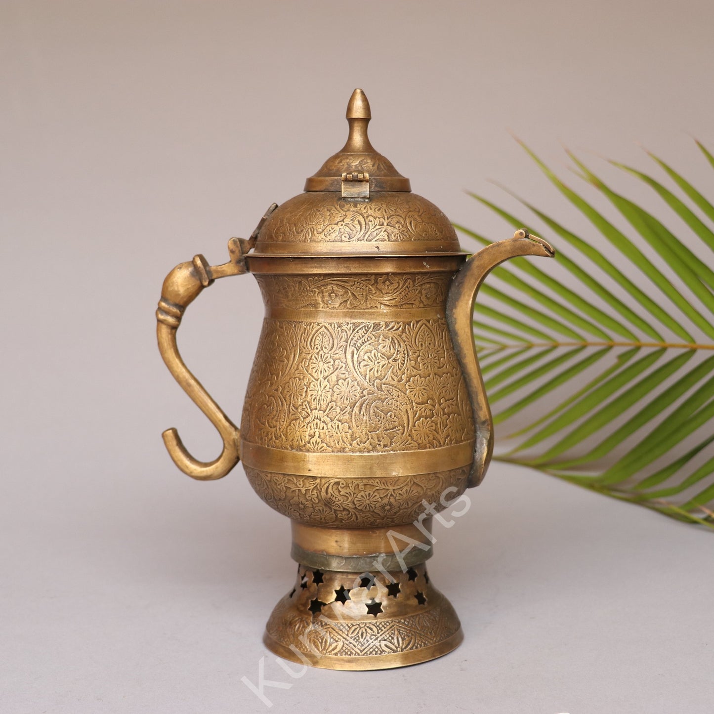 Brass Samavar With Tomb Floral Design