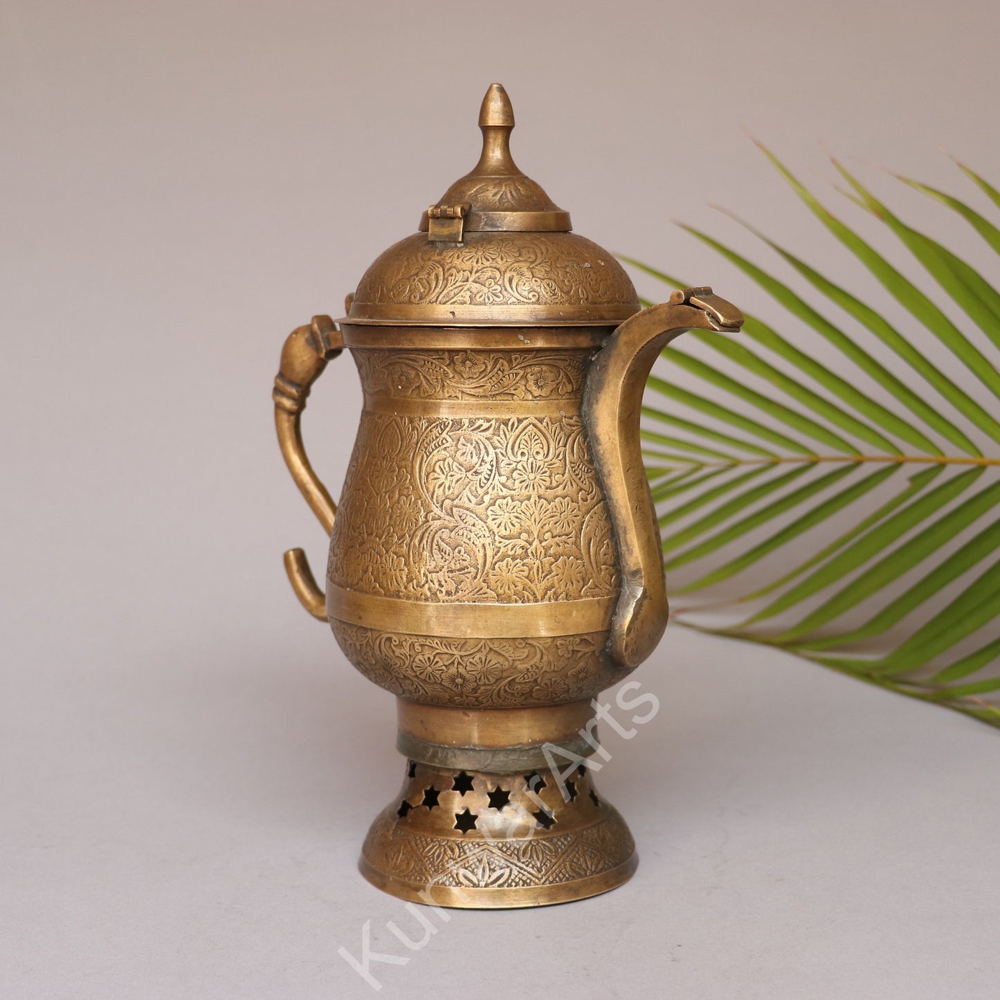 Brass Samavar With Tomb Floral Design
