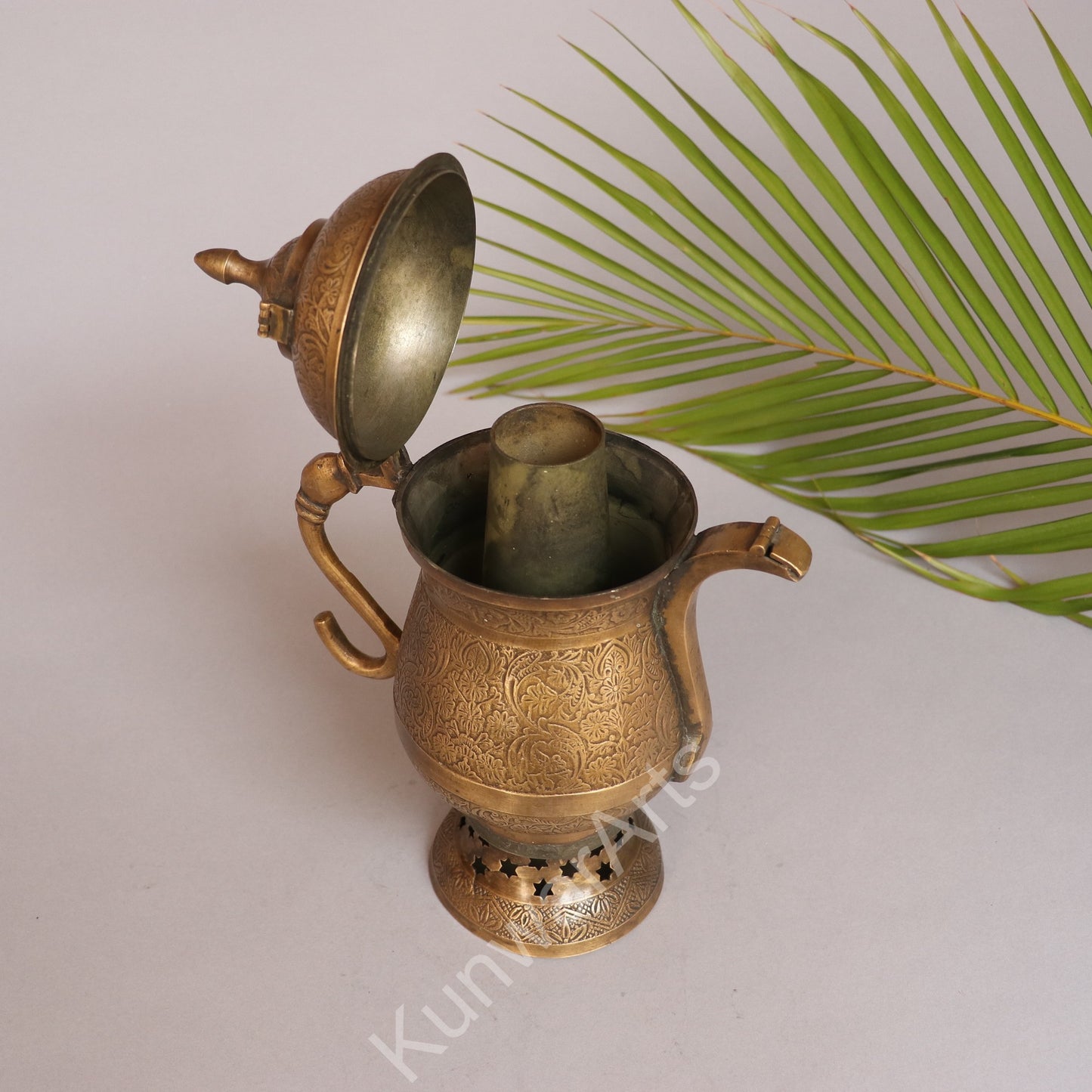 Brass Samavar With Tomb Floral Design
