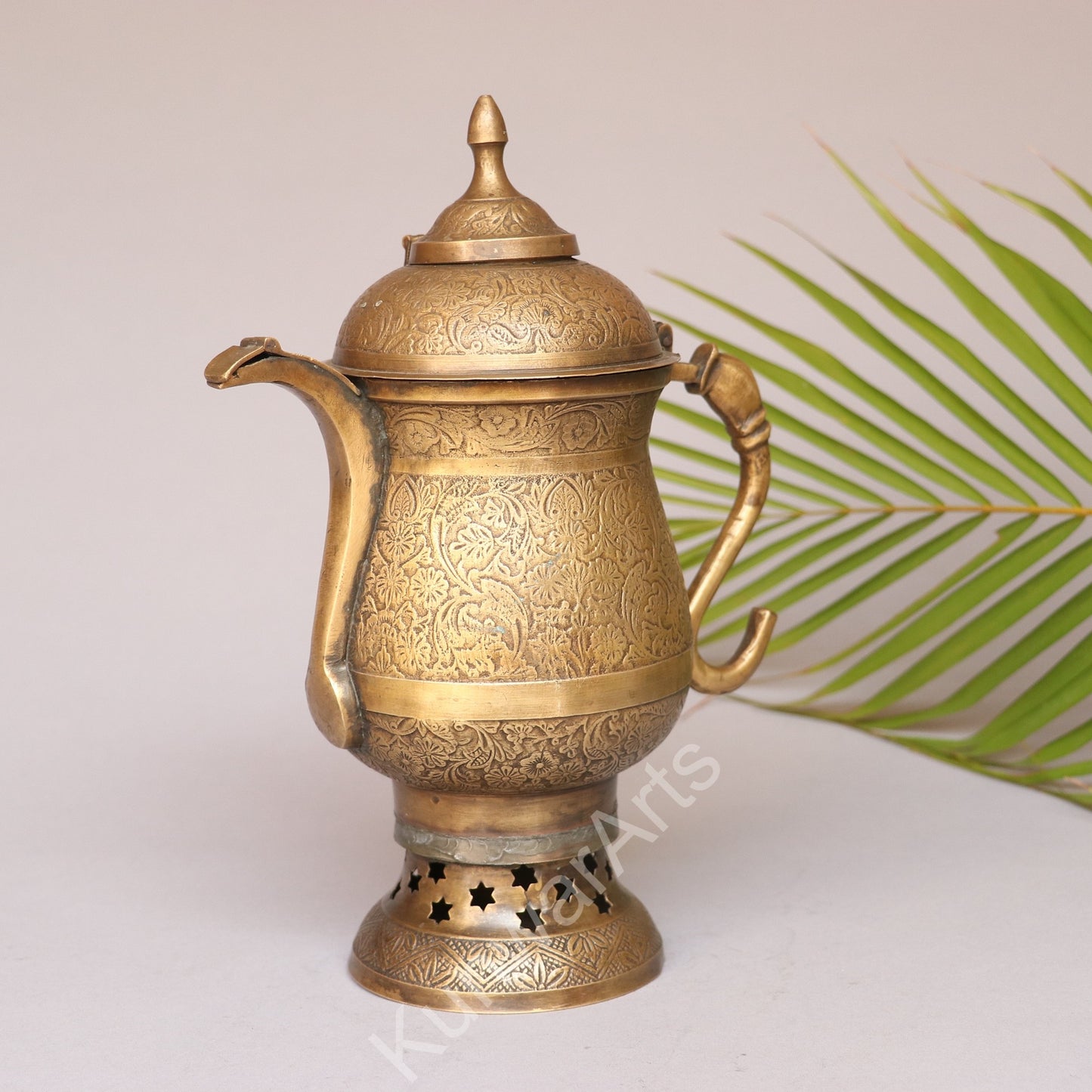 Brass Samavar With Tomb Floral Design