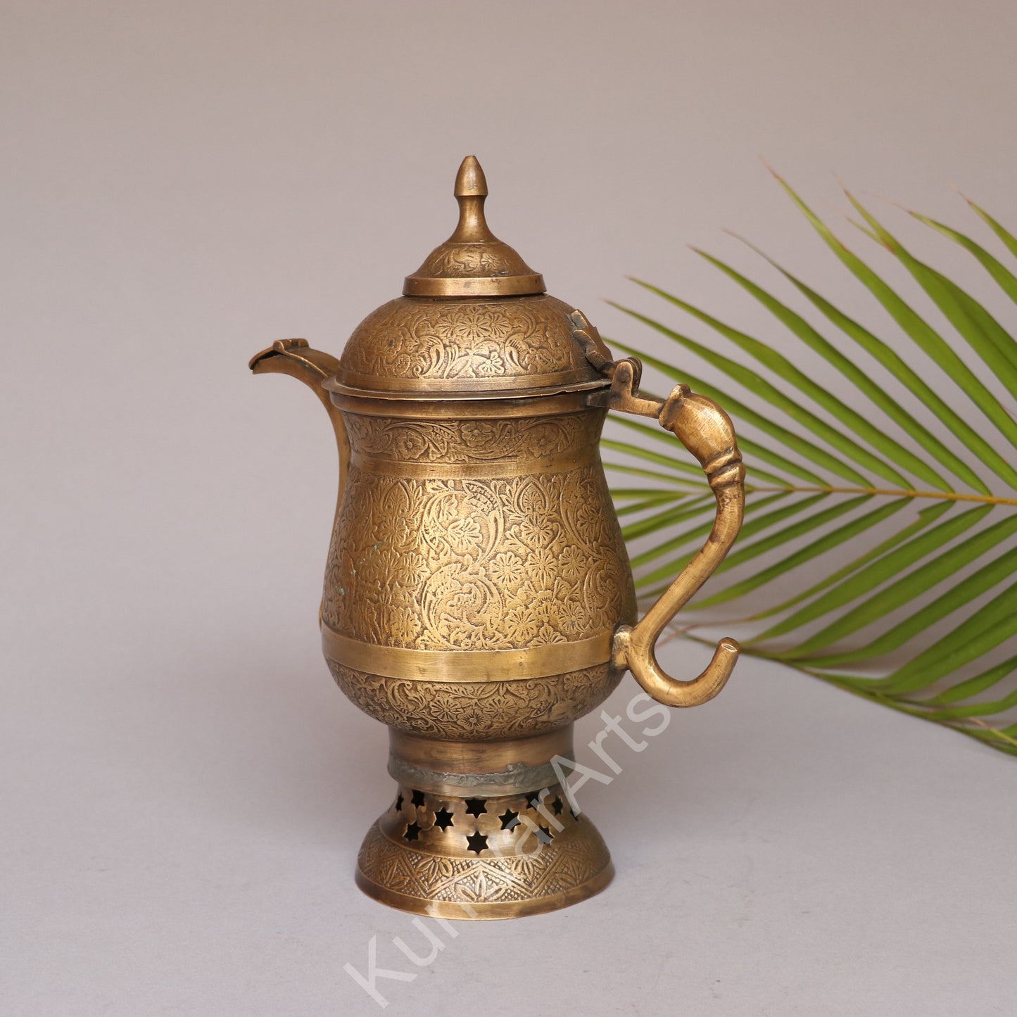 Brass Samavar With Tomb Floral Design