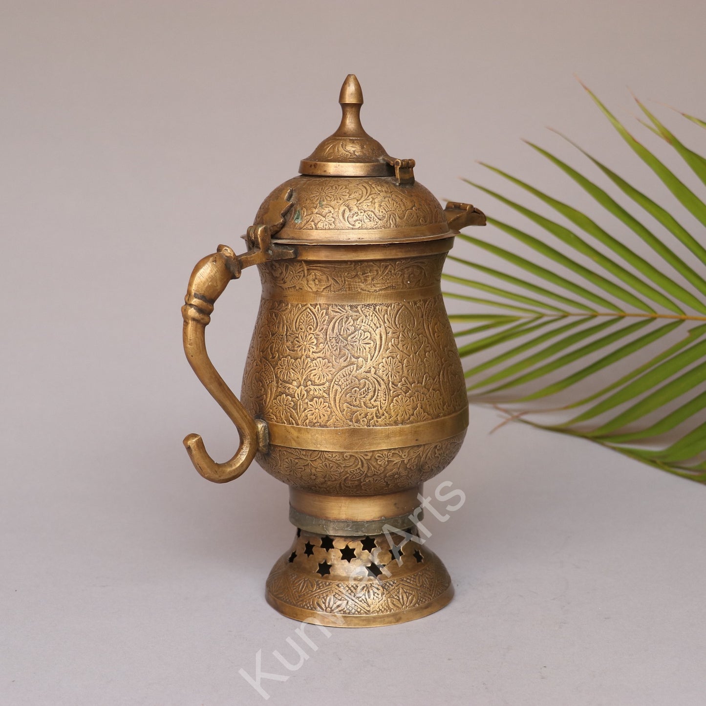 Brass Samavar With Tomb Floral Design