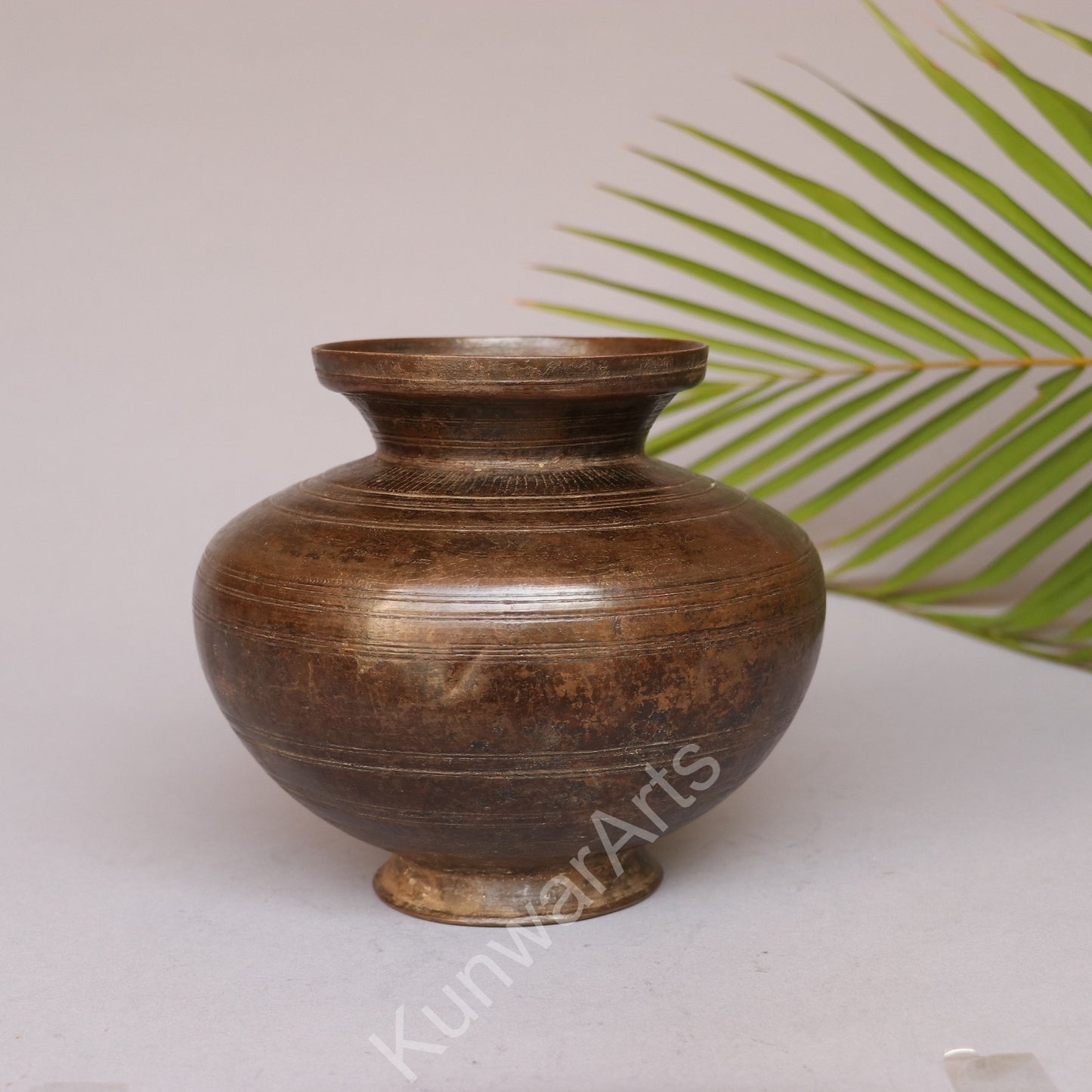 Brass Decorative Vase Brown Finish