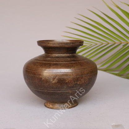 Brass Decorative Vase Brown Finish